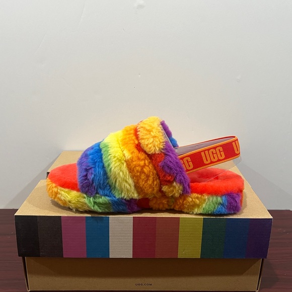 Ugg, Girls, Fluff Yeah Slide, 1119840K, Rainbow - Picture 7 of 12
